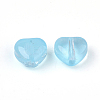 Transparent Spray Painted Glass Beads GLAA-N035-02-A06-2
