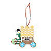 Christmas Car Handmade Polymer Clay Pendant Decorations HJEW-P017-03F-1