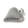 Rack Plating Brass Micro Pave Clear Cubic Zirconia Pendants KK-R158-12P-2