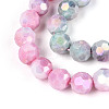 Anti-Tarnish Electroplate Glass Beads Strands EGLA-T021-10mm-15-06-3