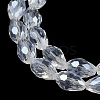 Transparent Electroplate Glass Beads Strands EGLA-N013-T4mm-B-M-4