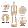 3 Styles Unfinished Blank Wooden Puppet DIY-FH0006-97-3