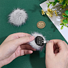 Faux Mink Fur Shoes Buckle Clip AJEW-WH0248-670B-3
