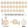 26 Pcs 26 Letters Alloy Pendants FIND-SC0001-42G-2