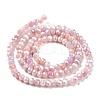 Faceted Electroplated Glass Beads Strands X-GLAA-C023-02-C19-4