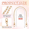 Round Plastic Imitation Pearl Beads Bag Extender Chains HJEW-TAC0084-3