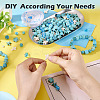 DIY Natural Lava Rock &  Synthetic Turquoise & Coral  Beads Bracelet/Necklaces Making Kits DIY-TA0012-54-5