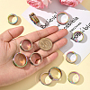 16Pcs 8 Styles 201 Stainless Steel Double Groove Band Ring for Women RJEW-SC0001-25-4