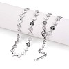 6MM 304 Stainless Steel Shell Shape Link Chain Necklaces NJEW-T016-06P-1
