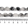 Natural Black Rutilated Quartz Beads Strands G-O201B-136G-5