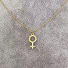 Gender Symbol 201 Stainless Steel with Alloy Pendant Necklaces for Women FS-WG4C551-01-2