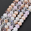 Electroplate Glass Beads Strands X-EGLA-S194-18H-2