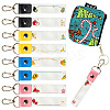 PU Leather & Cotton Name Marker Keychain AJEW-WH0514-015-1
