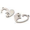 Non-Tarnish 304 Stainless Steel Split Pendants STAS-H184-01P-2