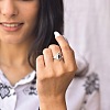 Brass Pave Cubic Zirconia Finger Rings FS-WGC2302-04-2
