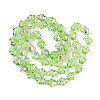 Electroplate Transparent Glass Beads Strands EGLA-N020-03C-2