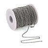 Tarnish Resistant 304 Stainless Steel Rolo Chains STAS-O076-01-4