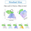100Pcs 10 Colors Glass Flower of Life Charms FIND-CA0009-01-2