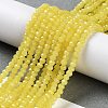 Baking Paint Imitation Jade Glass Bead Strands DGLA-A034-J2MM-A24-4