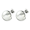 Non-Tarnish 304 Stainless Steel Round Stud Earrings EJEW-Z038-10P-1