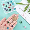 24Pcs 6 Colors Transparent Glass Charms GLAA-PH0001-28-6