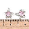 Brass Pave Pearl Pink Cubic Zirconia Pendants CU-CBA8124-01A-P-3