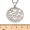 201 Stainless Steel Hollow Hummingbird Pendant Box Chain Necklaces for Women Men NJEW-M086-05P-3