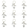 9Pcs 3 Style Sports Alloy Keychains KEYC-YW00249-1
