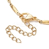 Ion Plating(IP) 304 Stainless Steel Faceted Bar Link Chain Bracelet Makings AJEW-JB01184-01-3