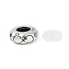 925 Sterling Silver Colorful Cubic Zirconia European Beads STER-R005-01AS-09-1