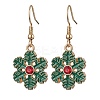 Christmas Theme Alloy Rhinestone Dangle Earrings EJEW-JE05830-01-1