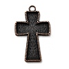 Tibetan Style Pendant Cabochon Enamel Settings TIBEP-4479-R-LF-1