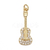 Rack Plating Brass Clear Cubic Zirconia Pendants X-KK-M229-42G-1