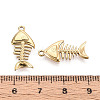 304 Stainless Steel Fishbone Pendants STAS-T069-07G-3