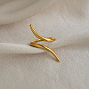 Minimalist 304 Stainless Steel Open Cuff Rings for Women LS-VA6115-1