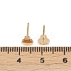 Brass Clover Stud Earrings for Women EJEW-G441-06D-G-5