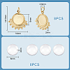 8Pcs 304 Stainless Steel Pendant Cabochon Settings DIY-UN0055-93-3
