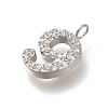304 Stainless Steel Micro Pave Cubic Zirconia Pendants STAS-H228-01P-09-2
