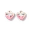 Spray Painted Alloy Pendants PALLOY-S038-15B-1
