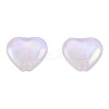 Rainbow Iridescent Plating Acrylic Beads OACR-N010-075-3