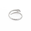 Non-Tarnish 304 Stainless Steel Snake Open Cuff Ring for Women RJEW-S405-179P-2