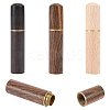 3pcs 3 Colors Sandalwood Leather Craft Sewing Needles Case Box AJEW-GF0011-72-1