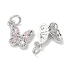 SHEGRACE Brass Pave Clear Cubic Zirconia Pendants XGRQ3Q731-628P-C-2