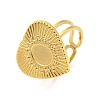 Ion Plating(IP) 304 Stainless Steel Open Cuff Pad Ring Cabochon Settings RJEW-K245-90G-1