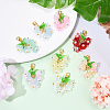 Glass & Acrylic Pendant Decorations HJEW-YW00052-01-4