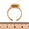 304 Stainless Steel Open Cuff Ring Components STAS-F366-09C-G-2
