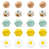 5 Styles Food Grade Eco-Friendly Silicone Beads SIL-FS0001-25-1
