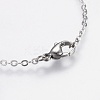 Brass Real Platinum Plated Cable Chains Charms Anklets AJEW-AN00231-05-4