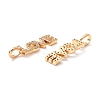 Brass Micro Pave Clear Cubic Zirconia Pendants ZIRC-Z019-35G-NR-3
