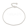 925 Sterling Silver Curb Chain Bracelets for Women BJEW-E101-01S-10-1